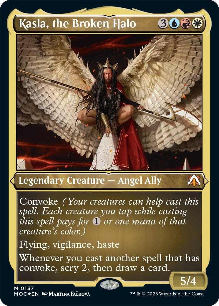 Kasla the Broken Halo (Display Commander) - Thick Stock (137) [MOC] - MTG Single
