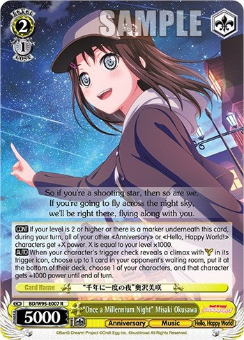 ’Once a Millennium Night’ Misaki Okusawa (95007) [BD/W95] - Weiss Schwarz Single