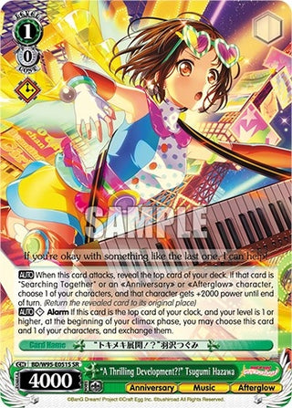 ’A Thrilling Development?!’ Tsugumi Hazawa (SR) (95051) [BD/W95] - Weiss Schwarz Single