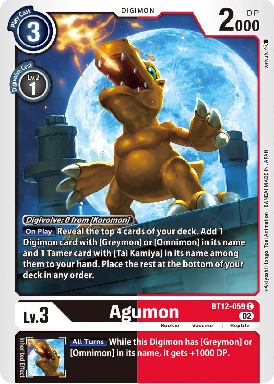Agumon - BT12-059 (12059) [BT12] - Digimon Card Game Single