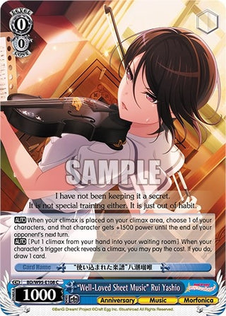 ’Well-Loved Sheet Music’ Rui Yashio (95108) [BD/W95] - Weiss Schwarz Single