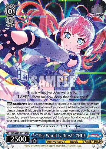 ’The World is Ours!’ CHU² (SR) (95111) [BD/W95] - Weiss Schwarz Single