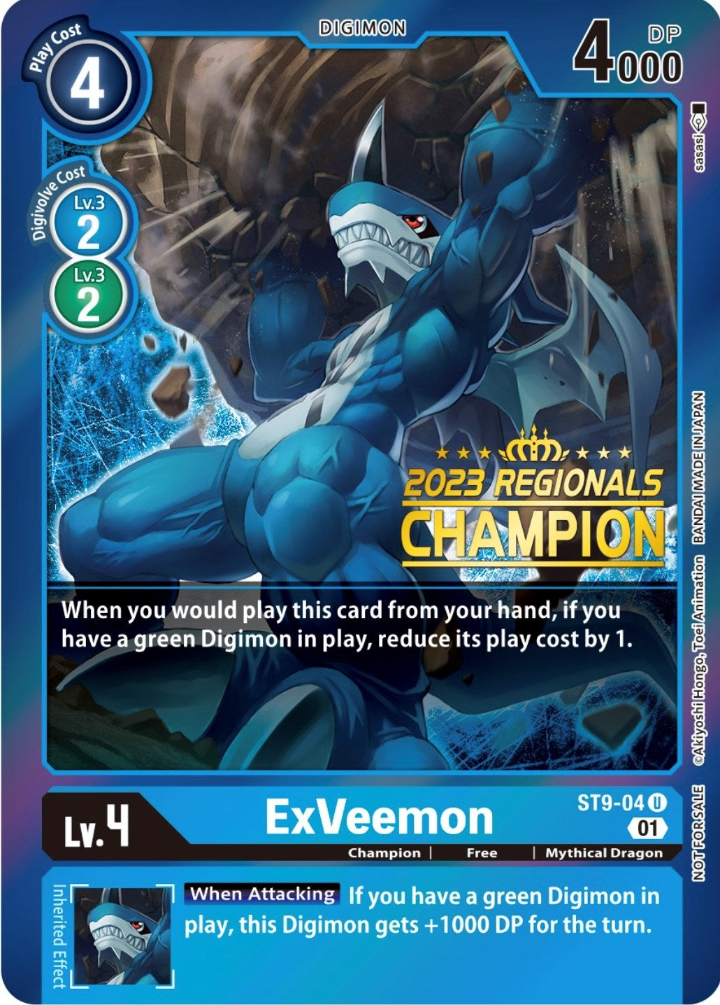 ExVeemon (2023 Regionals Champion) (904) [ST-9] - Digimon Card Game Single