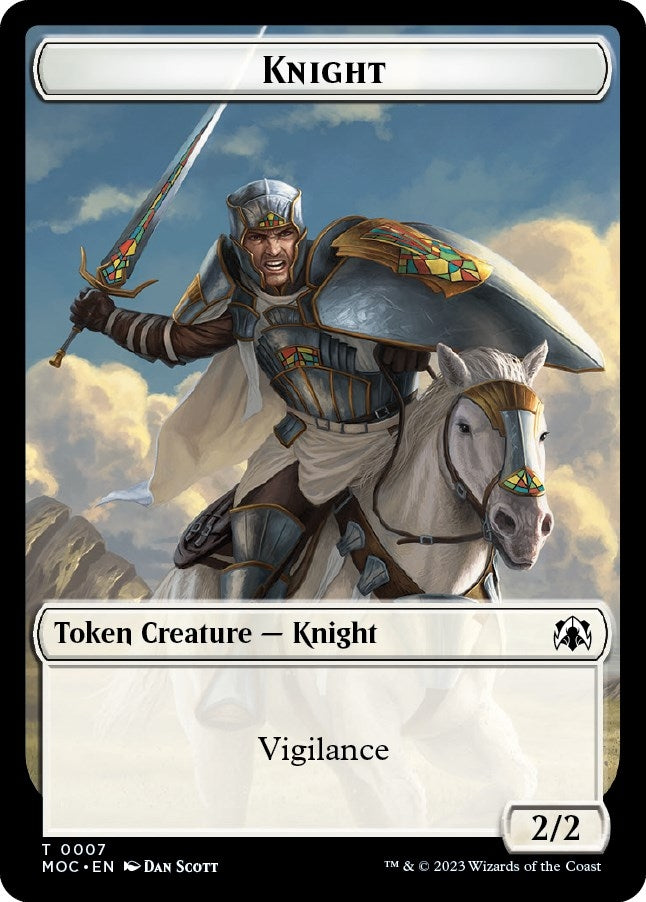 Knight (7) // Spirit (14) Double-sided Token (0) [MOC] - MTG Single
