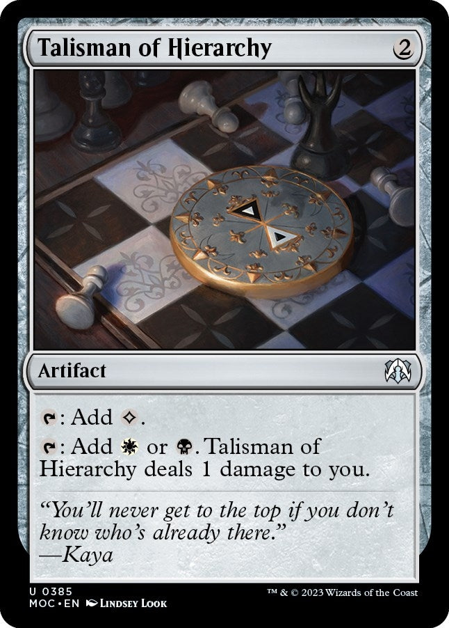 Talisman of Hierarchy (385) [MOC] - MTG Single