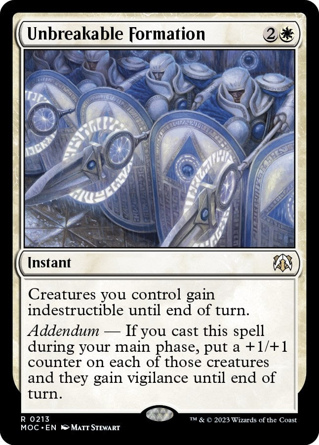Unbreakable Formation (213) [MOC] - MTG Single
