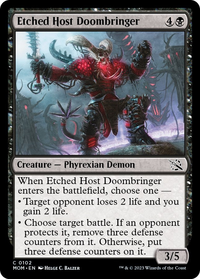 Etched Host Doombringer (102) [MOM] - MTG Single