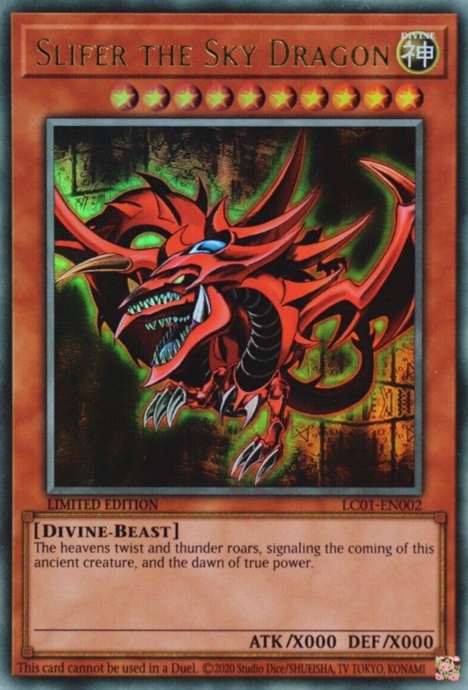 Slifer the Sky Dragon (25th Anniversary Edition) (1002) (LC01) - YuGiOh Single