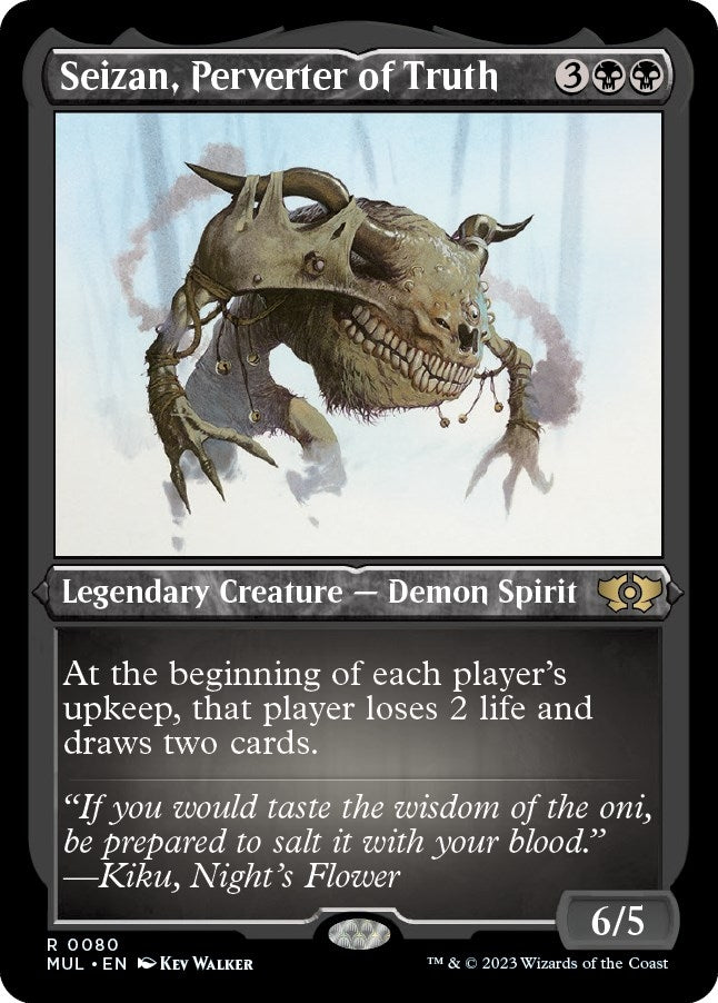 Seizan Perverter of Truth (Foil Etched) (80) [MUL] - MTG Single