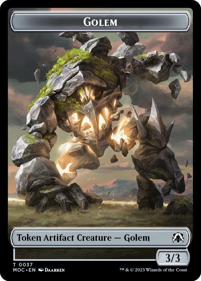 Golem // Clue Double-sided Token (0) [MOC] - MTG Single