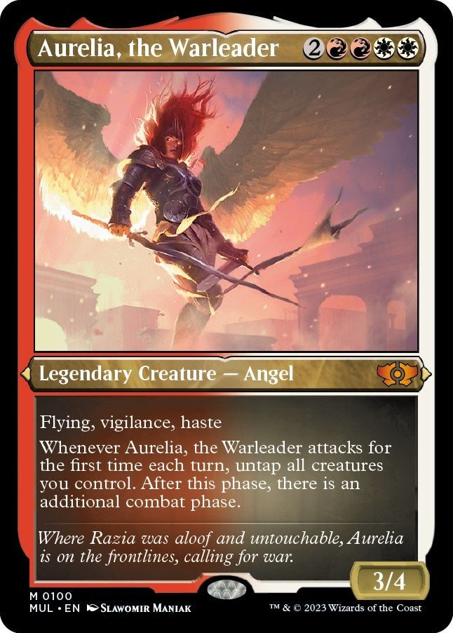 Aurelia the Warleader (Foil Etched) (100) [MUL] - MTG Single