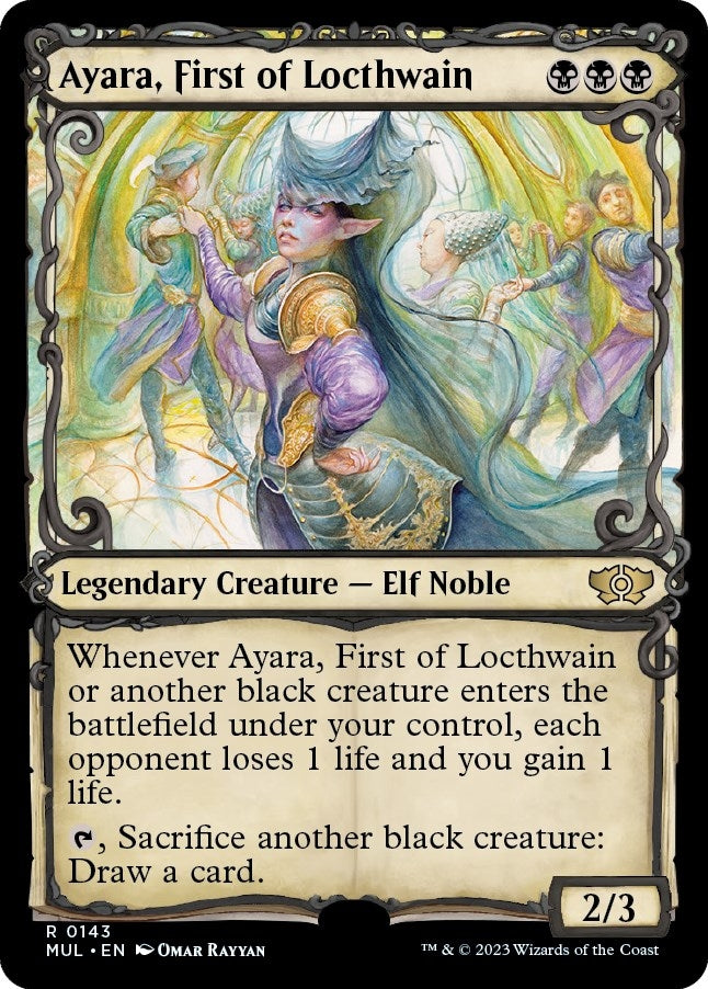Image for Ayara, First of Locthwain (Halo Foil) (143) (March of the Machine: Multiverse Legends) - Magic: The Gathering