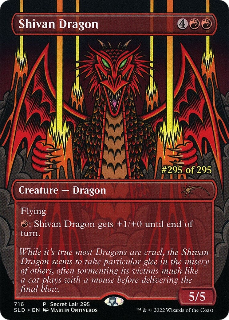 Shivan Dragon (Serial Numbered) (716) [SLD] - MTG Single