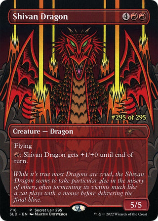 Shivan Dragon (Serial Numbered) (716) [SLD] - MTG Single