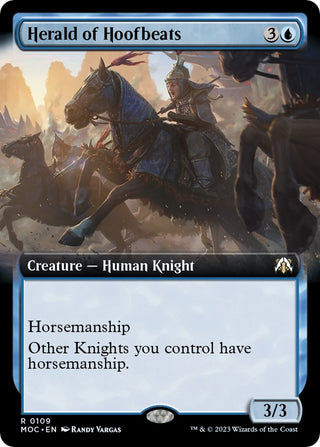 Herald of Hoofbeats (Extended Art) (109) [MOC] - MTG Single