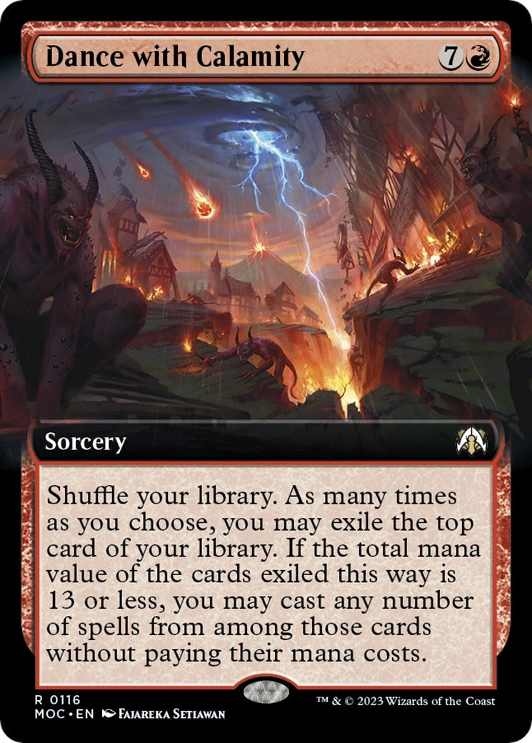 Dance with Calamity (Extended Art) (116) [MOC] - MTG Single