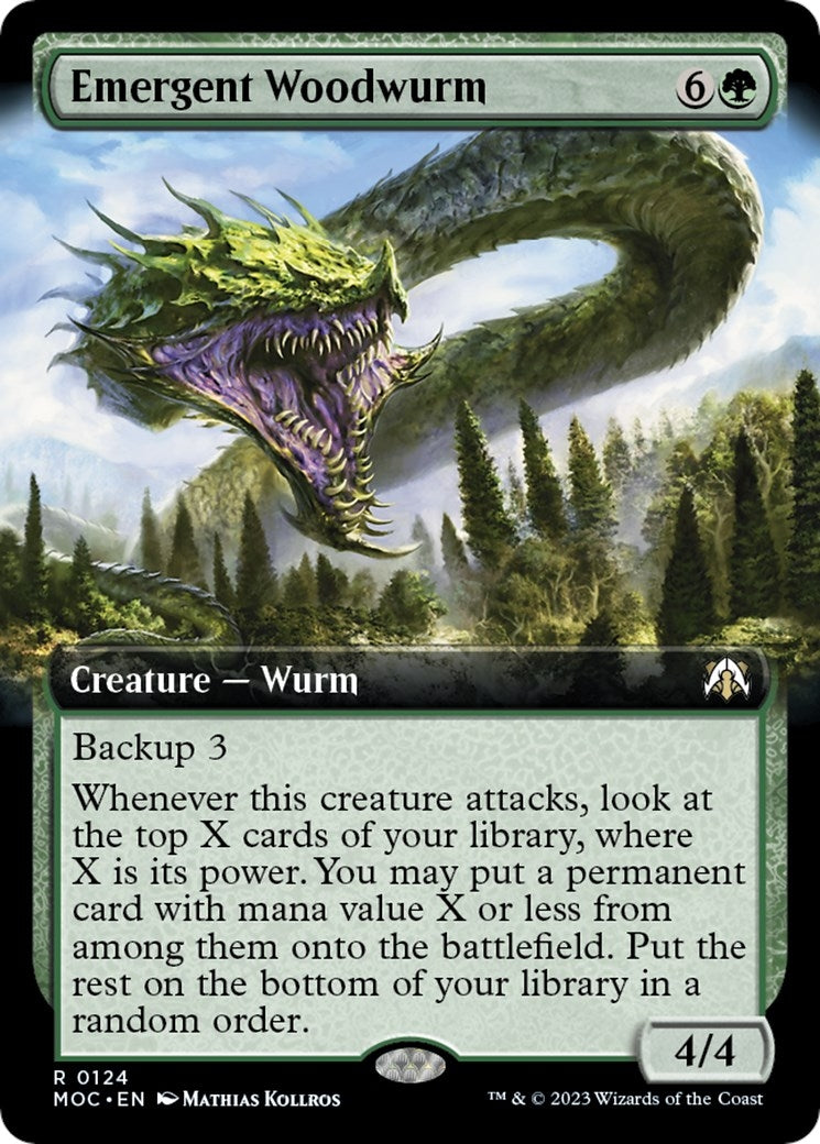 Emergent Woodwurm (Extended Art) (124) [MOC] - MTG Single