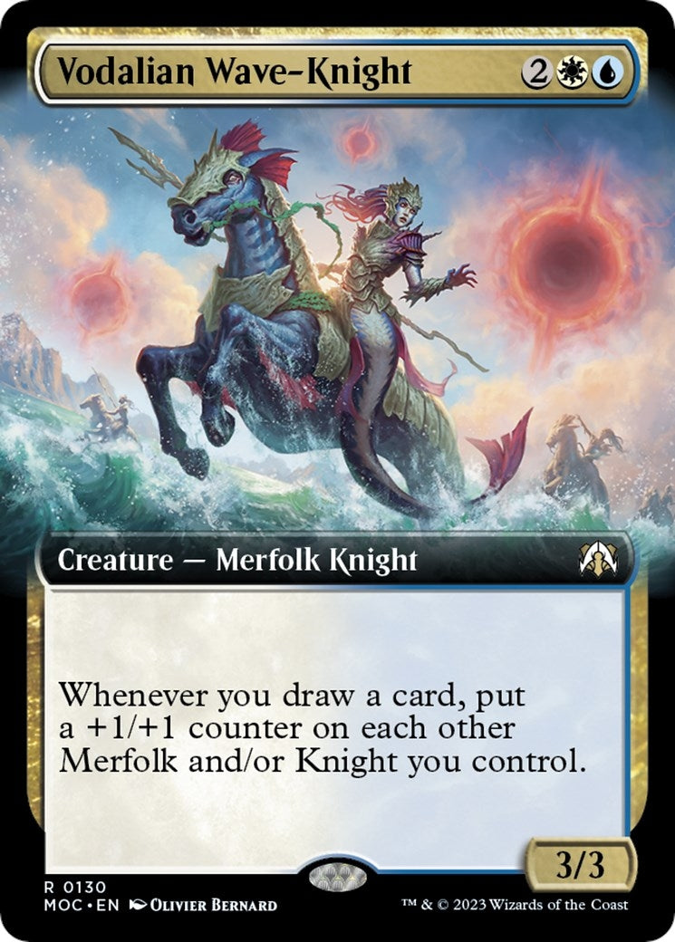 Vodalian Wave-Knight (Extended Art) (130) [MOC] - MTG Single