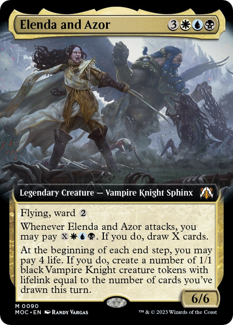 Elenda and Azor (Extended Art) (90) [MOC] - MTG Single