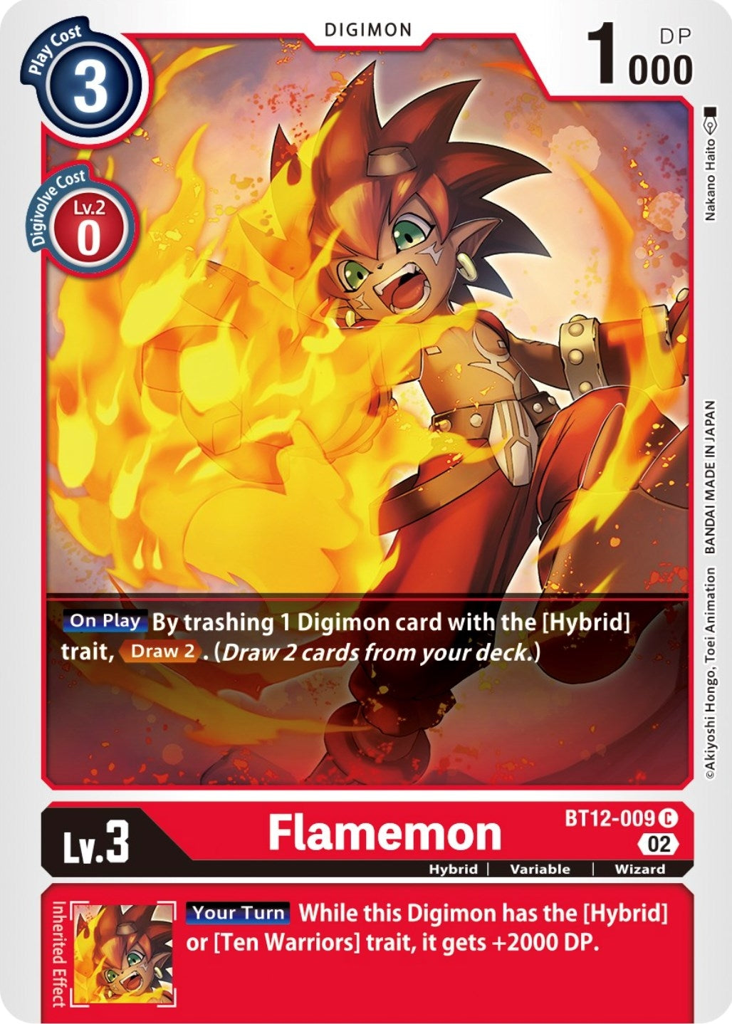 Flamemon (12009) [BT12] - Digimon Card Game Single