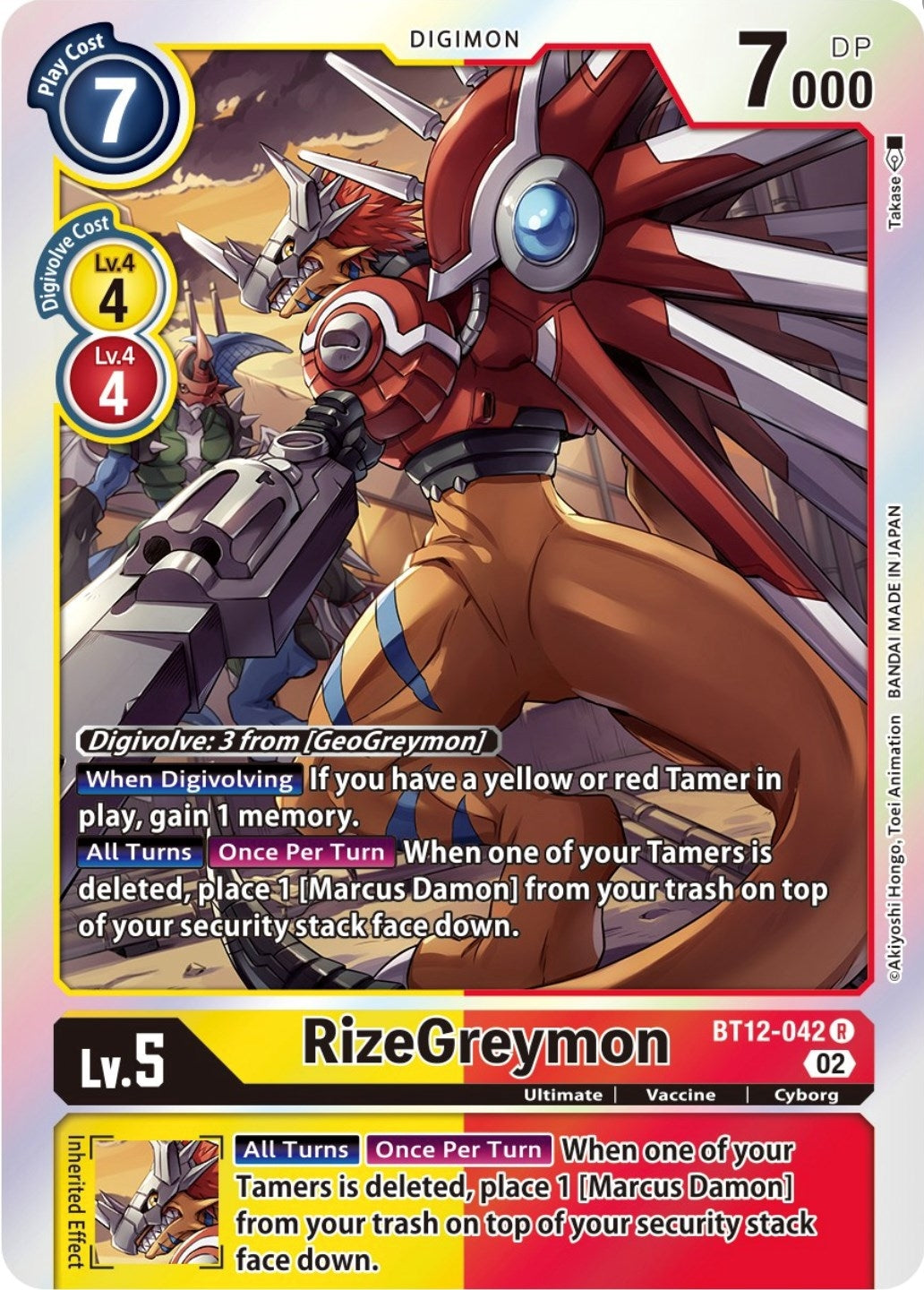 RizeGreymon (12042) [BT12] - Digimon Card Game Single