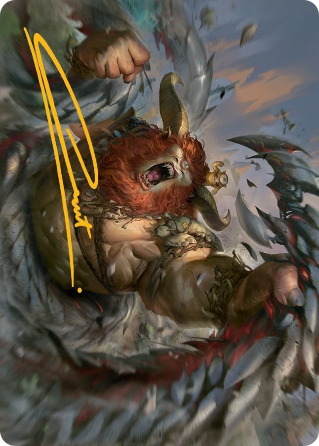 Borborygmos and Fblthp Art Card (42/81) (Gold-Stamped Signature) (42) [ASMOM] - MTG Single