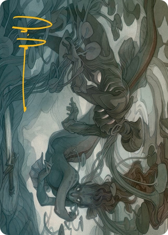 Emry Lurker of the Loch Art Card (Gold-Stamped Signature) (69) [ASMOM] - MTG Single