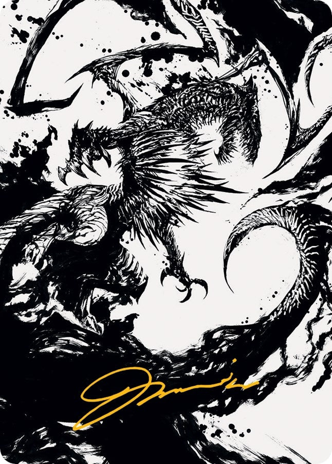 Skithiryx the Blight Dragon Art Card (Gold-Stamped Signature) (71) [ASMOM] - MTG Single
