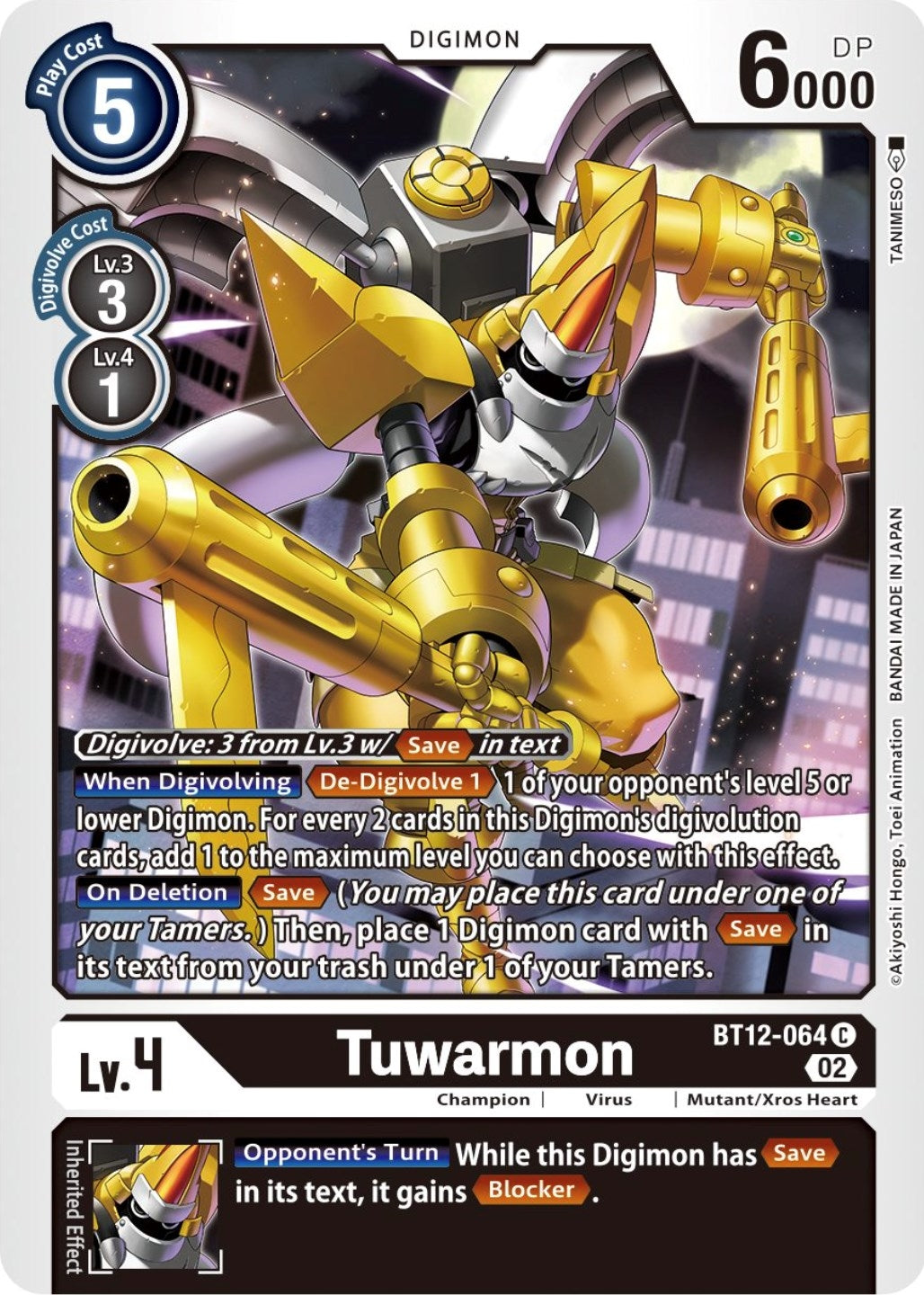 Tuwarmon (12064) [BT12] - Digimon Card Game Single