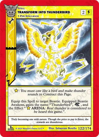 Transform Into Thunderbird (122) (NATFE) - MetaZoo Single