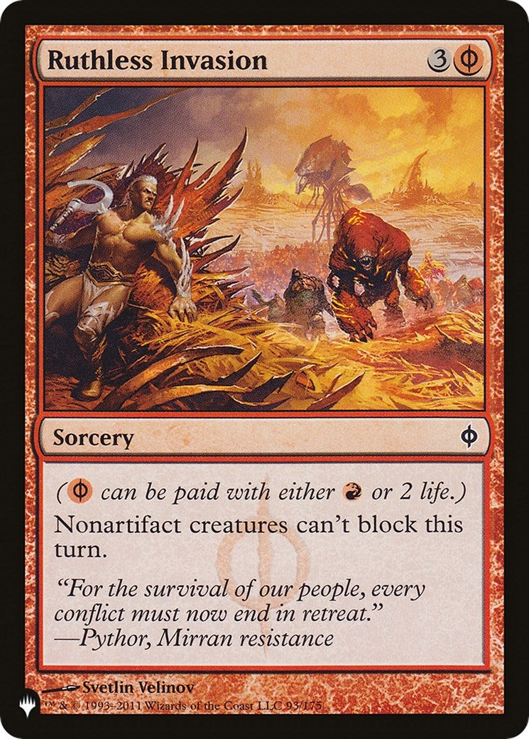 Ruthless Invasion (93) [LIST] - MTG Single