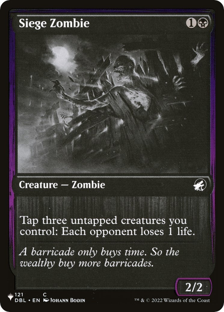 Siege Zombie (121) [LIST] - MTG Single