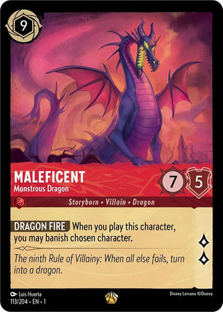 Maleficent - Monstrous Dragon (113) (1) - Disney Lorcana Single
