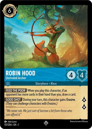 Robin Hood - Unrivaled Archer (157) (1) - Disney Lorcana Single