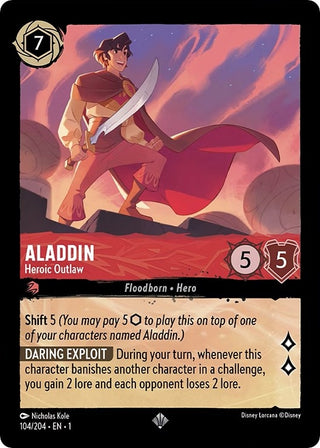 Aladdin - Heroic Outlaw (104) (1) - Disney Lorcana Single