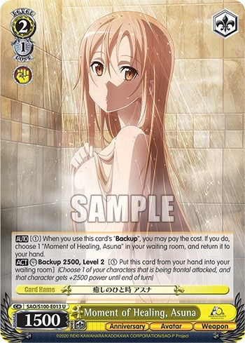 Moment of Healing Asuna (100013) [SAO/S100] - Weiss Schwarz Single