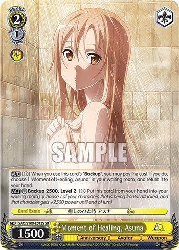 Moment of Healing Asuna (SR) (100013) [SAO/S100] - Weiss Schwarz Single