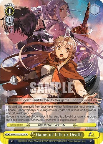 Game of Life or Death (100020) [SAO/S100] - Weiss Schwarz Single