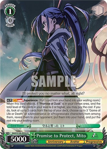Promise to Protect Mito (100032) [SAO/S100] - Weiss Schwarz Single