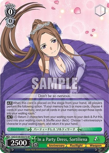 In a Party Dress Sortiliena (SR) (100037) [SAO/S100] - Weiss Schwarz Single