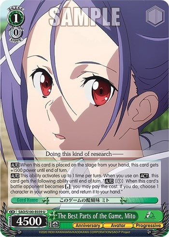 The Best Parts of the Game Mito (100039) [SAO/S100] - Weiss Schwarz Single