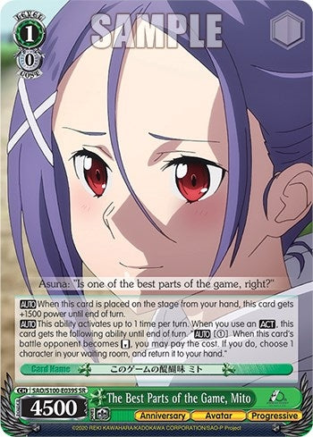 The Best Parts of the Game Mito (SR) (100039) [SAO/S100] - Weiss Schwarz Single