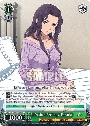 Refreshed Feelings Fanatio (100040) [SAO/S100] - Weiss Schwarz Single