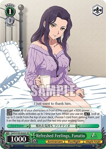 Refreshed Feelings Fanatio (SR) (100040) [SAO/S100] - Weiss Schwarz Single