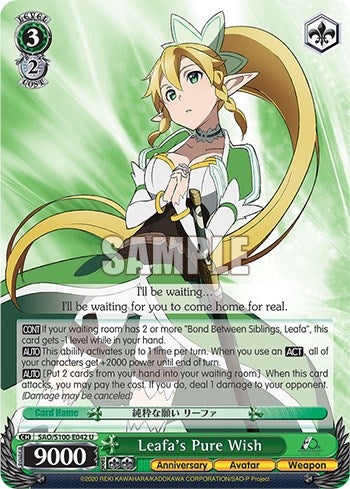 Leafa’s Pure Wish (100042) [SAO/S100] - Weiss Schwarz Single