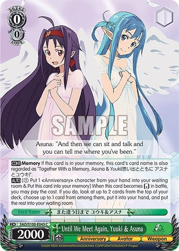 Until We Meet Again Yuuki & Asuna (100045) [SAO/S100] - Weiss Schwarz Single