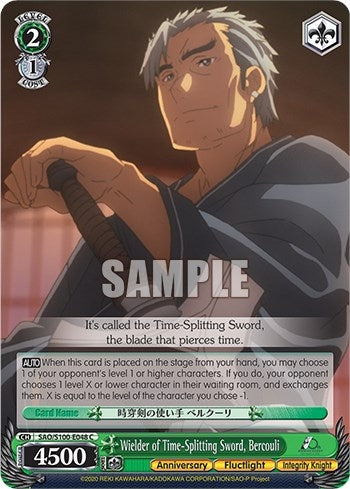 Wielder of Time-Splitting Sword Bercouli (100048) [SAO/S100] - Weiss Schwarz Single