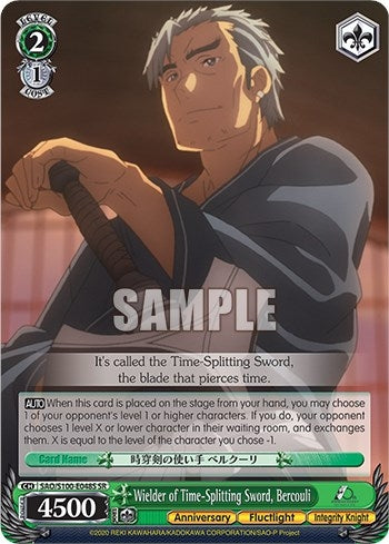 Wielder of Time-Splitting Sword Bercouli (SR) (100048) [SAO/S100] - Weiss Schwarz Single