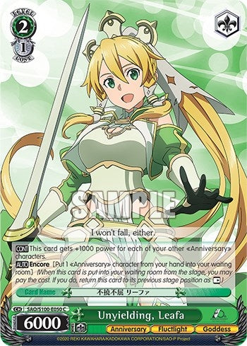 Unyielding Leafa (100050) [SAO/S100] - Weiss Schwarz Single