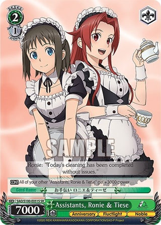 Assistants Ronie & Tiese (SR) (100051) [SAO/S100] - Weiss Schwarz Single